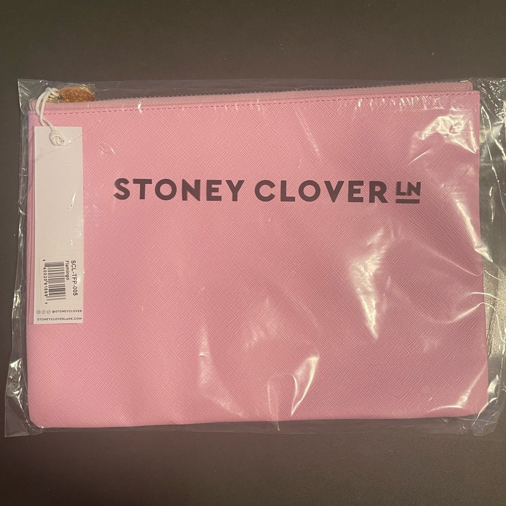 SCL vegan leather flat pouch